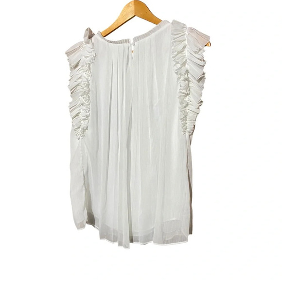 White House Black Market Micro Pleated Shell Tank In ERUC Size Medium - Picture 8 of 10